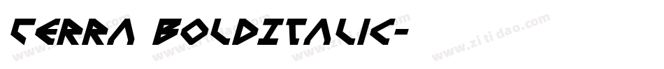 Terra BoldItalic字体转换